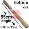 43-049-003 1/4" Uncoated Slice Electrodes 22" Long. Box of 100