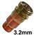 W006087  Furick 3.2mm Stubby Gas Lens Collet Body - Tig Torch Sizes 17, 18 and 26