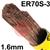 HYPERTHERM-BULK  ESAB OK Tigrod 12.60 1.6mm TIG Wire, 5Kg Pack. ER70S-3