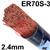 152450B  Bohler EML 5 Steel Tig Wire, 2.4mm Diameter x 1000mm Cut Lengths - AWS A5.18 ER70S-3. 5.0kg Pack
