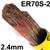 152450E  Esab OK Tigrod 12.62 Steel Tig Wire, 2.4mm Diameter x 1000mm Cut Lengths - AWS A5.18 ER70S-2. 5.0kg Pack