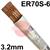 183050  Esab Filarc PZ6500 Steel Tig Wire, 3.2mm Diameter x 1000mm Cut Lengths - AWS A5.18 ER70S-6. 5.0kg Pack