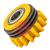 ERCP19  Kemppi Bearing Feed Roll. Yellow,1.6mm Knurled Groove For Cored Wire