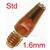 42,0100,1497,5  Fronius - Contact tip 1.6mm / M8 x 1.5 / 10mm x 32mm (Pack Of 10)