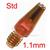 TUNGSTENS  Fronius - Contact tip 1.1mm / M6 / 8mm x 24mm (Pack Of 10)