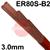 604382  Lincoln LNT 19 Steel Tig Wire, 3.0mm Diameter x 1000mm Cut Lengths - AWS A5.28 ER80S-B2. 5.0kg Pack