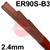 W001048  Lincoln LNT 20 Steel Tig Wire, 2.4mm Diameter x 1000mm Cut Lengths - AWS A5.28 ER90S-B3. 5.0kg Pack