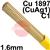 RO071650HQ  SIFSILCOPPER No 7 Copper Tig Wire, 1.6mm Diameter x 1000mm Cut Length - EN 14640: Cu 1897 (CuAg1), BS: 1453: C1. 5.0kg Pack