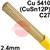 13953  SIFPHOSPHOR Bronze No 82 Copper Tig Wire, 2.4mm Diameter x 1000mm Cut Lengths - EN 14640: Cu 5410 (CuSn12P), BS: 2901: C27