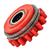 C11040-11-1  Kemppi Compressing Feed Roll. 1.0mm Knurled  Red
