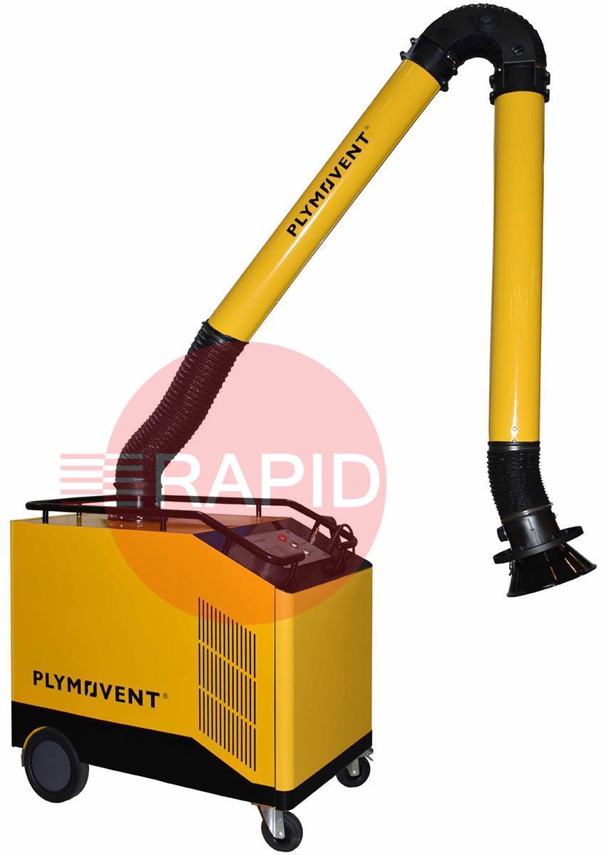 0000115352  Plymovent MobilePro-W3 Mobile Welding Fume Extractor Package with Filter and 2m KUA Arm, 400v 3ph