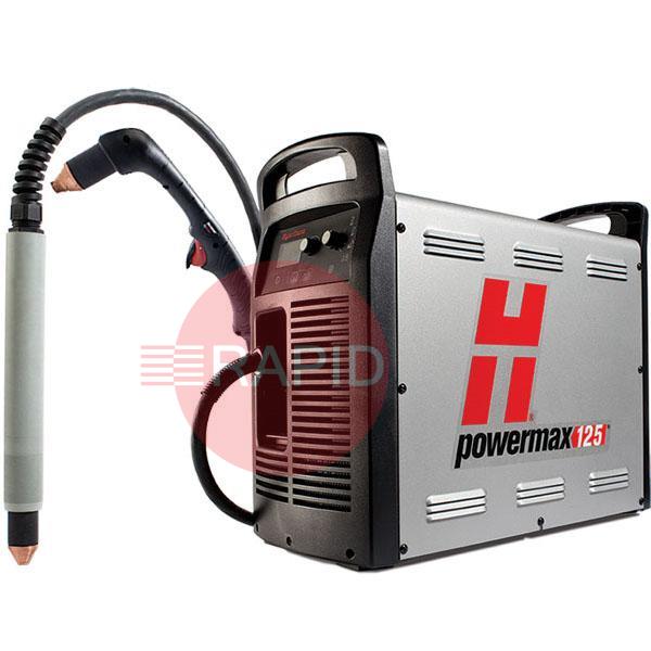 059529  Hypertherm Powermax 125 Plasma Cutter with 7.6m Hand & Machine Torches, Remote & CPC Port, 400v CE