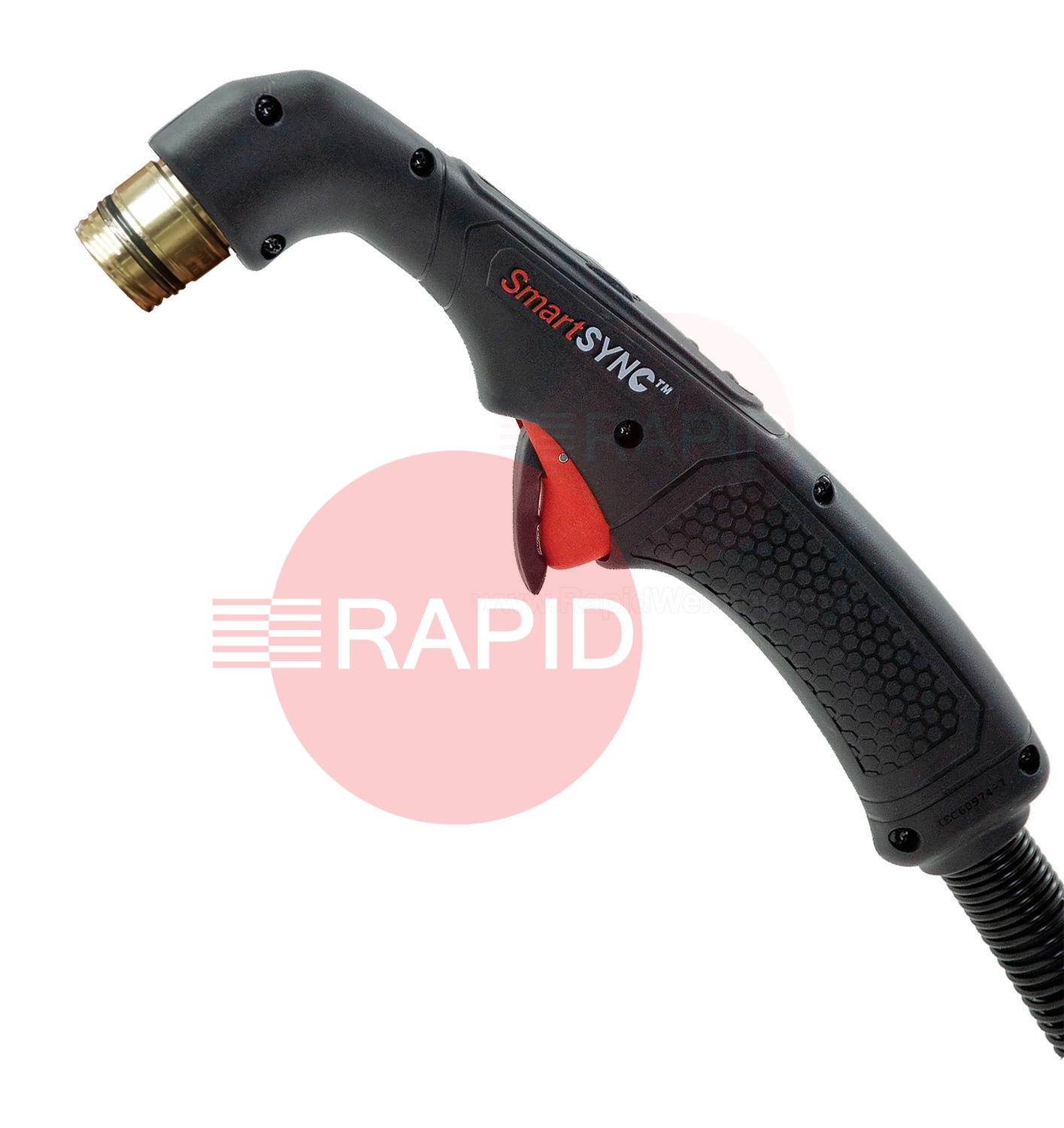 059726  Hypertherm 7.6m (25ft) SmartSYNC 75° Hand Torch For Powermax SYNC 65/85/105 - Supplied Without Consumables