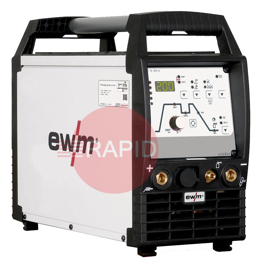 090-000188-00502  EWM Picotig 200 AC/DC Puls 5P TG Tig Welder Power Source - 230v, 1ph