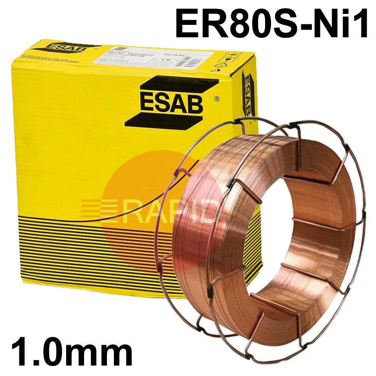 1323107700  ESAB OK Autrod 13.23 1mm MIG Wire, 15Kg Reel. ER80S-Ni1