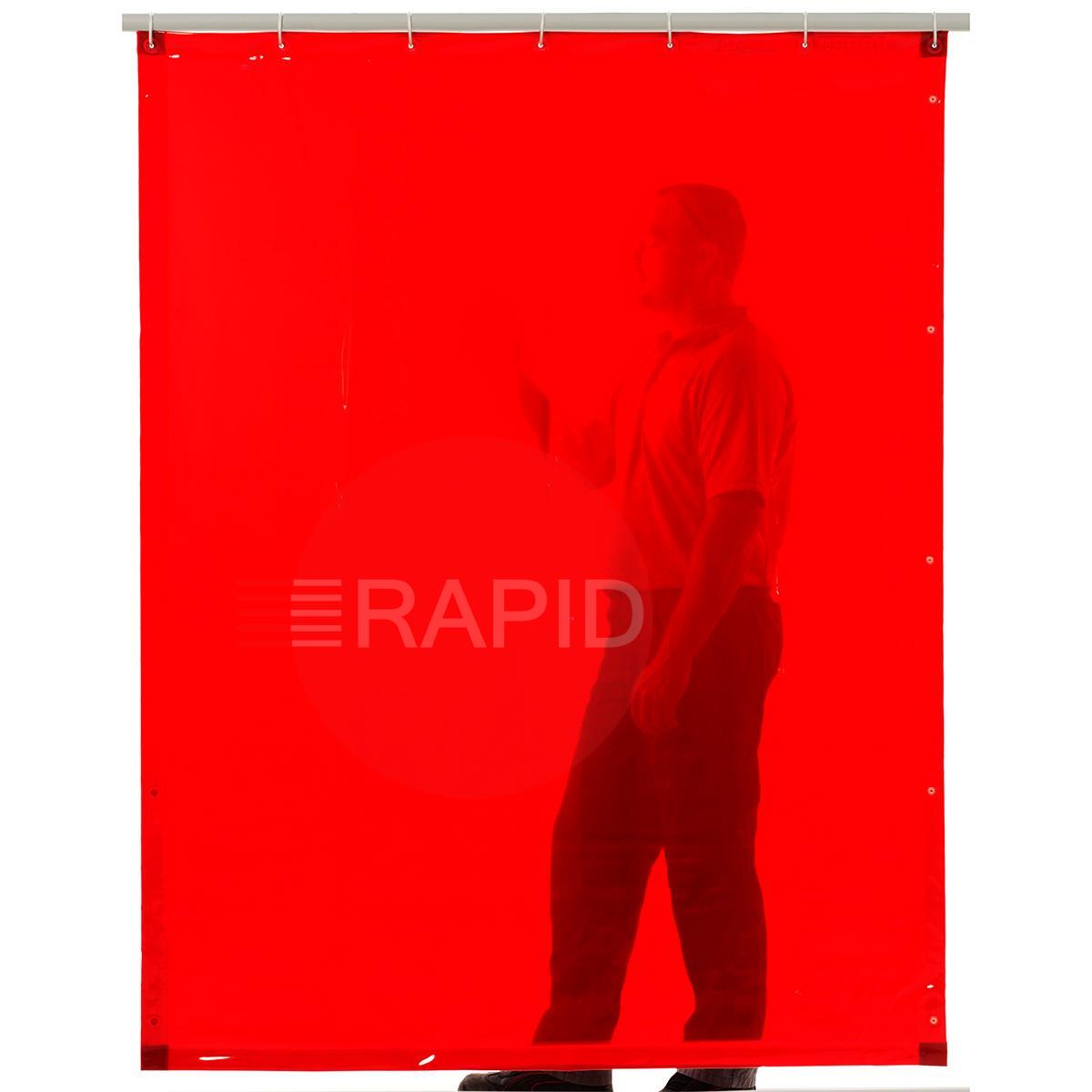 14.15.06  Cepro Orange-CE Welding Curtain with Eyelets All Around - 180cm x 180cm (6ft x 6ft) EN 25980