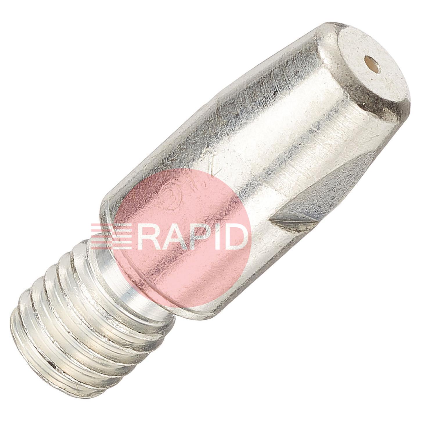 147.0481  Binzel M10 Contact Tip 1.2mm Dia 35mm Heavy Duty Silver Plated