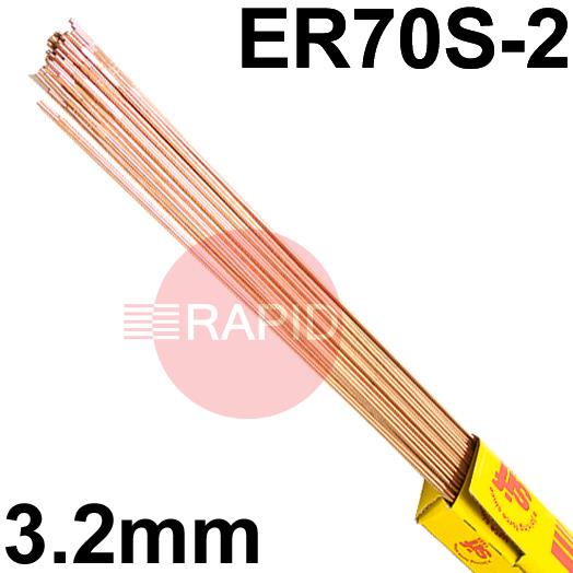 153050  SIFSteel A15 Steel Tig Wire, 3.2mm Diameter x 1000mm Cut Length - AWS A5.18 ER70S-2. 5.0kg Pack
