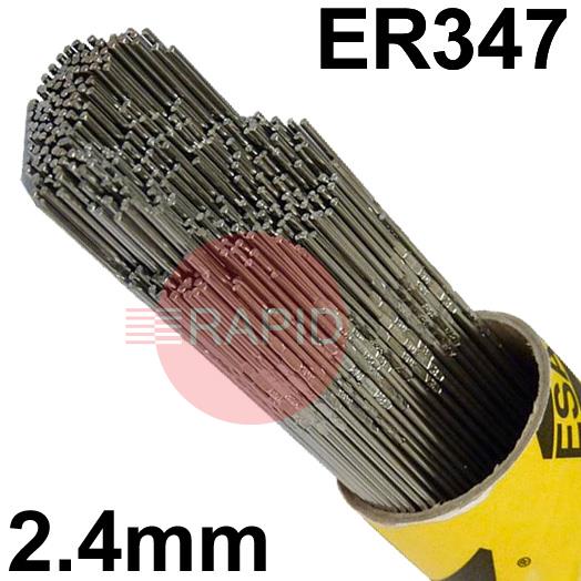 162124R150  ESAB OK Tigrod 347 Stainless TIG Wire, 2.4mm Diameter 5Kg Pack, ER347
