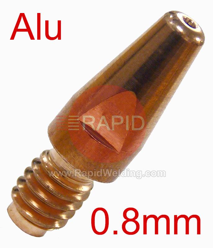 42,0001,6537,10  Fronius - Contact tip 0.8mm / M8 x 1.5 / 10mm x 32mm / Aluminium (Pack Of 10)