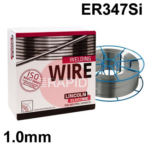 581249  Lincoln LNM 347Si Stainless Mig Wire 1.0mm Diameter 15Kg Spool