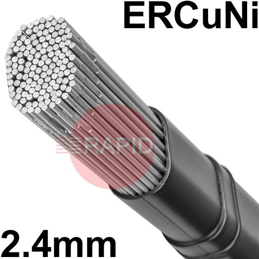 703024  Cupronickel 70/30 High Nickel Tig Wire, 2.4mm Diameter x 1000mm Cut Lengths - AWS A5.7: ERCuNi. Price/Kg