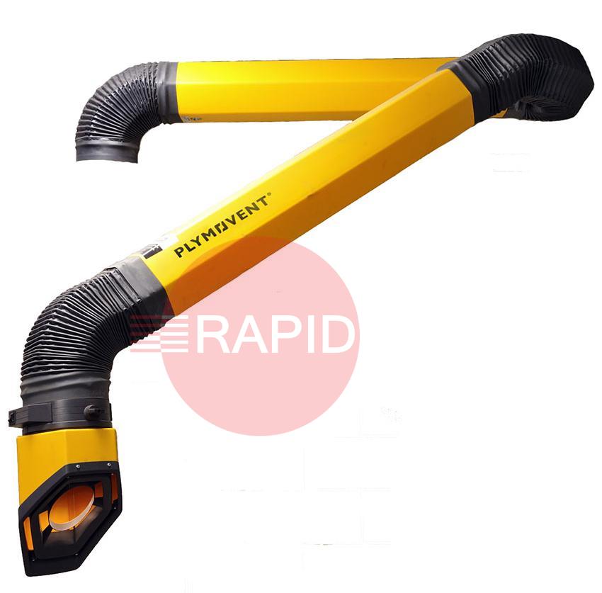 7925230090  Plymovent UltraFlex-4/ LC 4m Ultraflexible Extraction Arm for Low Ceiling