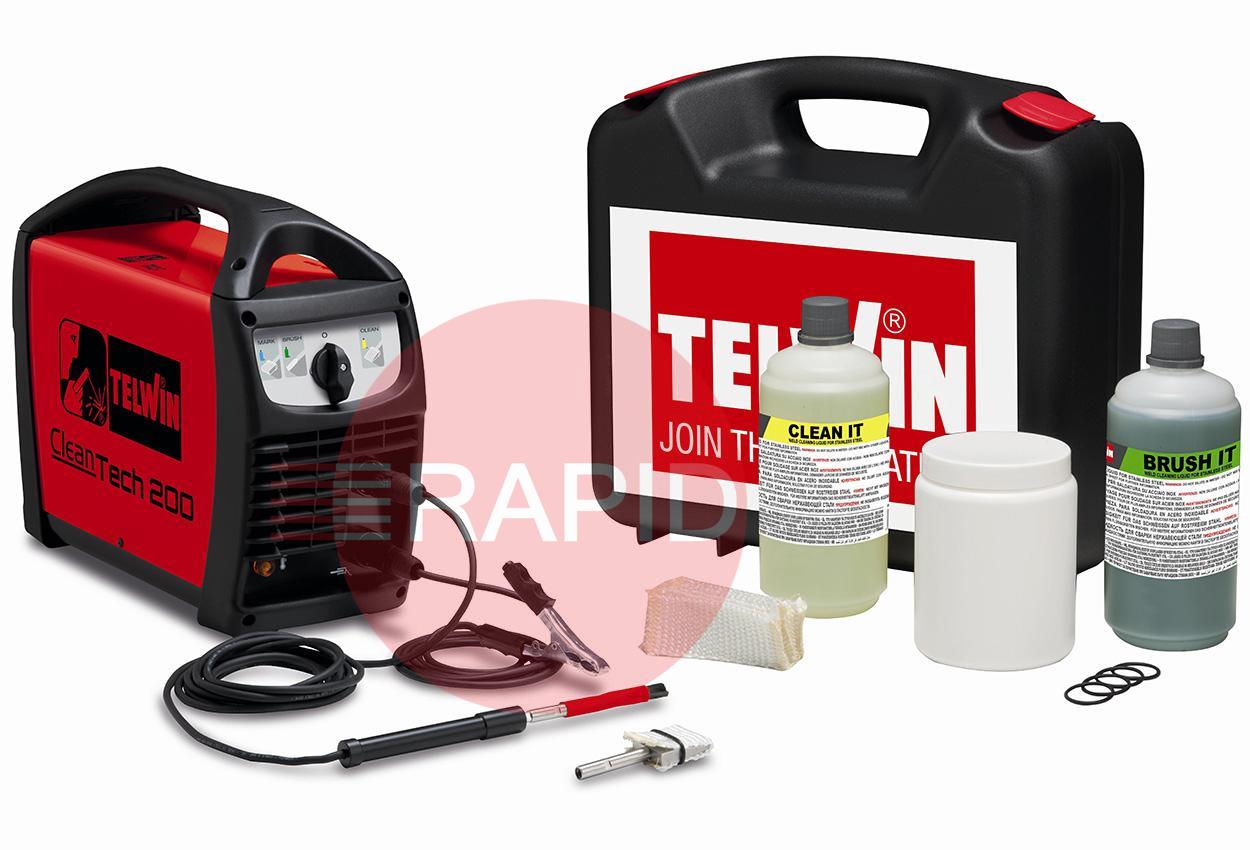 850020  Telwin Cleantech 200 Weld Cleaning Kit - 230v