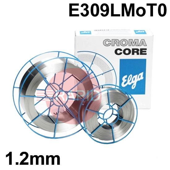 95731012  Elga Cromacore DW 309MoL, 1.2mm Stainless Flux Cored MIG Wire, 15Kg Reel, E309LMoT0-4/-1