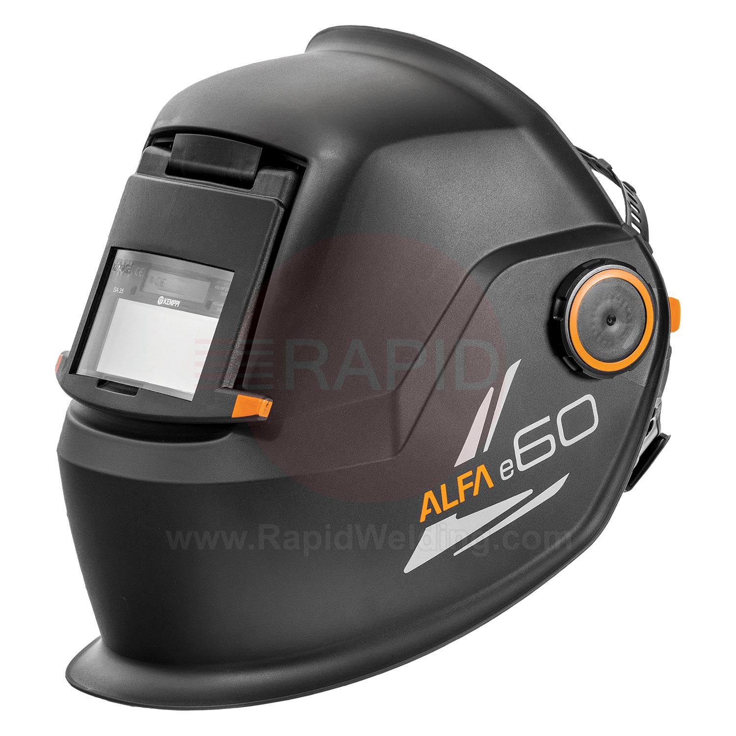 9873021  Kemppi Alfa e60A Welding Helmet, with Variable Shade 9-13 ADF and Flip Front for Grinding
