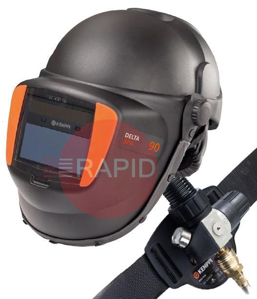 9873311  Kemppi Delta 90 SFA Auto Darkening Welding Helmet & FreshAir Pressure Control System, Shades 9 - 13