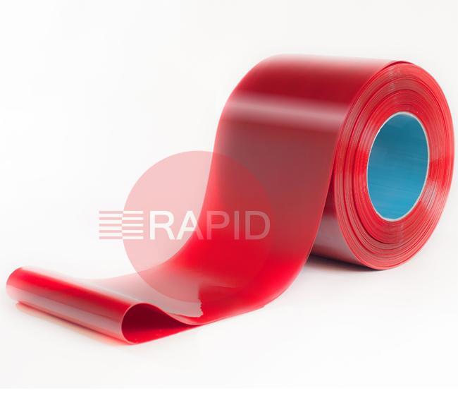 A2MM/50  Red PVC Welding Strip Curtain 300mm x 2mm x 50m Roll