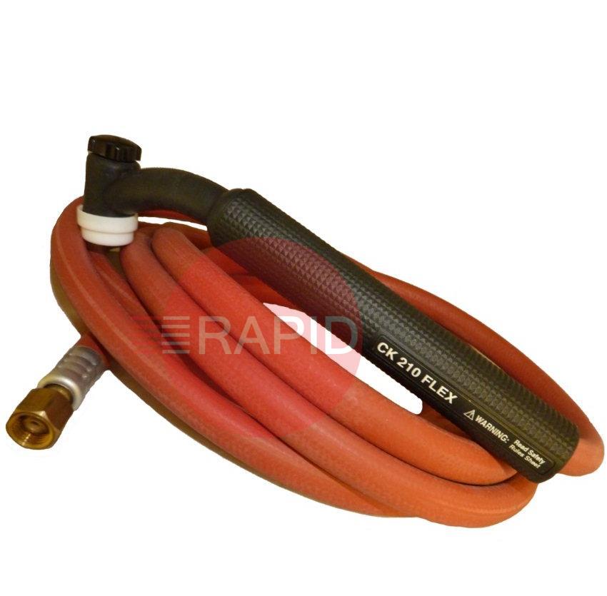 CK-CK2112HFX  CK210 Flex Head 200 Amp TIG Torch with 3.8m Cable 1/4 Thread