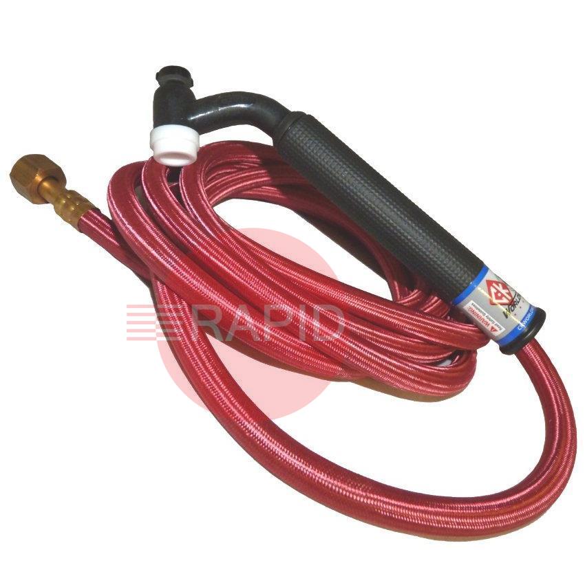CK-CK2125HSFFX  CK210 Flex Head Gas Cooled 200 Amp TIG Torch with 7.6m Superflex Cable, 3/8 BSP