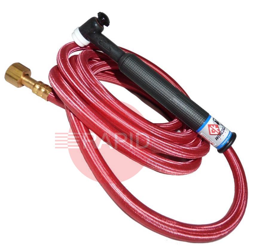 CK-TL2112HSFRG  CK Trimline TL210 Gas Cooled 200amp Tig Torch, with 3.8m Superflex Cable, 3/8 BSP