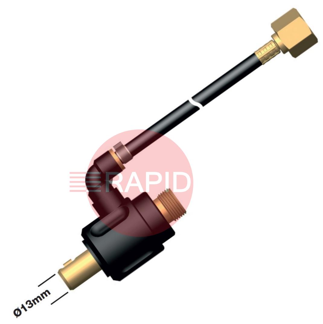 D3595-1-8  Dinse Power Adaptor with 3/8 BSP Power Connection & 1/8 BSP Gas Hose Connection