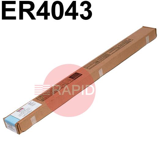 ED70195  Lincoln Superglaze 4043 Aluminium TIG Wire, 1000mm Cut Lengths - AWS 5.10 ER4043. 5Kg Pack