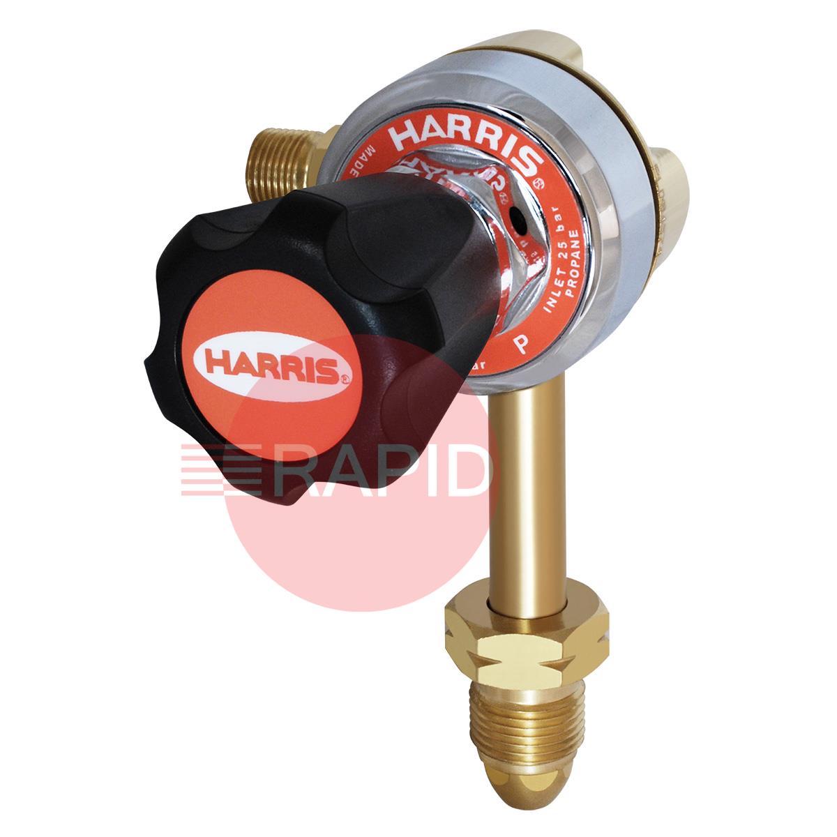 H1003  Harris 818 Propane (Extended Stem) Single Stage Gaugeless 4.0 Bar, 5/8 BSP LH Cylinder Connection, 3/8 BSP Outlet, UK Fitting Only
