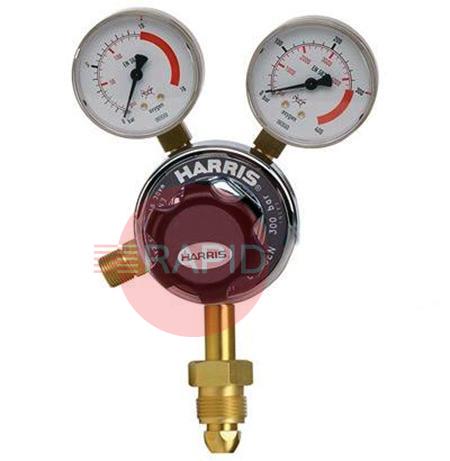 HARRIS996HY  Harris Hydrogen 996 Two Stage Two Gauge Regulator, 5/8 BSP Outlet, UK Fitting Only