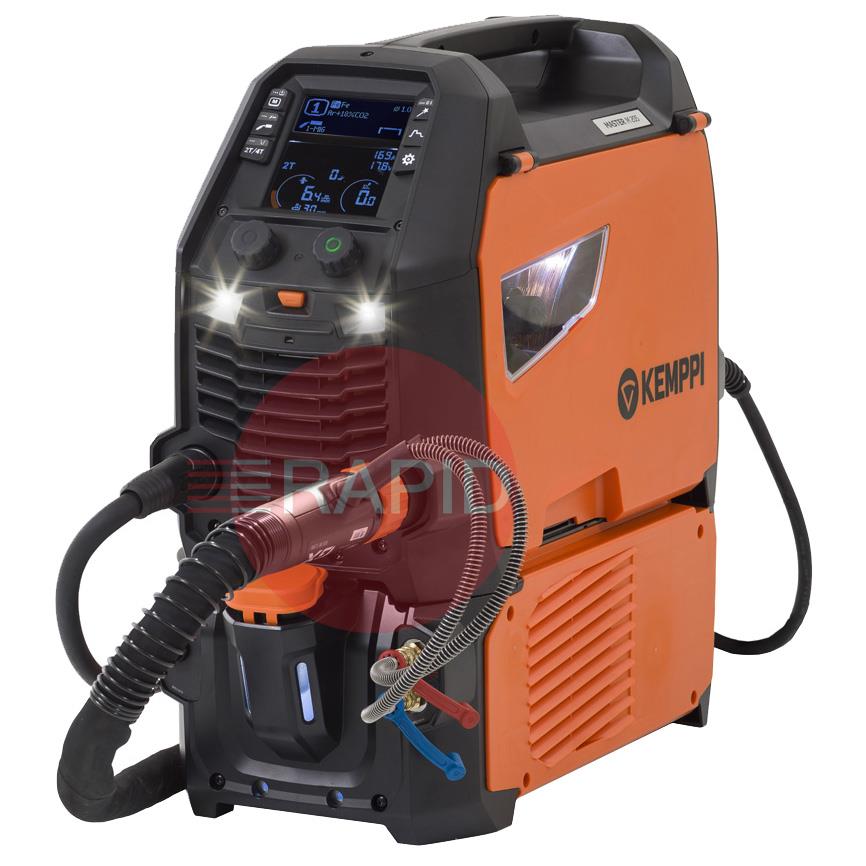 P521CGXE3  Kemppi Master M 205 Pulse MIG Welder Water Cooled Package, with GXe 305W 3.5m Torch - 230v, 1ph