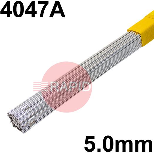 RO165025  SIF Sifalumin No.16 4047A Aluminium Tig Wire, 5.0mm Diameter x 1000mm Cut Lengths - EN ISO 17672 S AL 4047A (AlSi12) - 2.5kg Pack