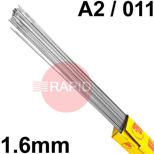 RO221650  SIF SIFSTEEL No 22 1.6mm Tig Wire, 5.0kg Pack - BS: 1453: A2, EN 12536: 011