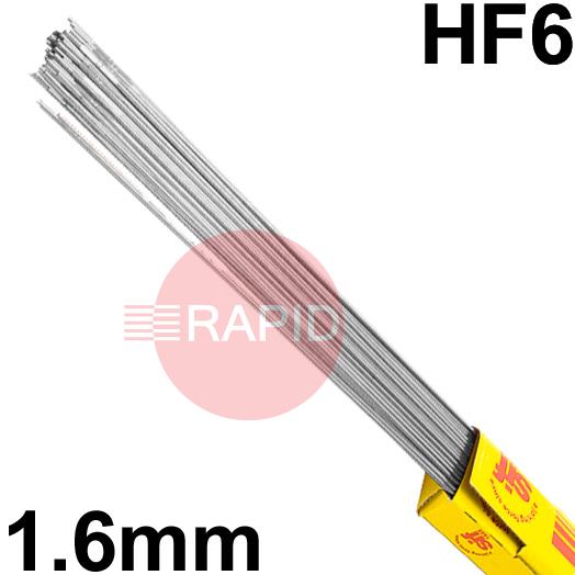 ROHF616XX  SIFSteel HF6 Steel Tig Wire, 1.6mm Diameter x 1000mm Cut Lengths