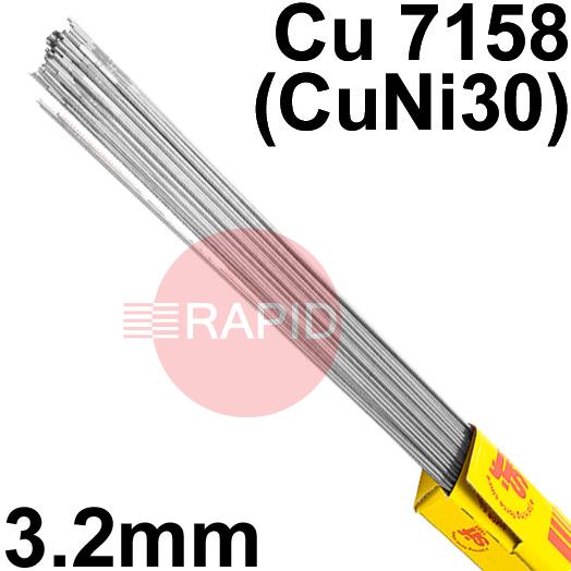 RT733250  SIFAlloy No 73 Special Alloy Tig Wire, 3.2mm Diameter x 1000mm Cut Lengths - ISO 24373: Cu7158 (CuNi30). 5.0kg Carton