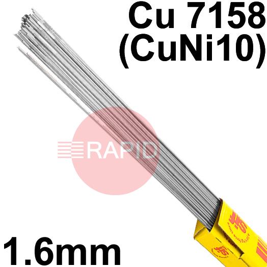 RT791650  SIFAlloy No 79 Special Alloy Tig Wire, 1.6mm Diameter x 1000mm Cut Lengths - ISO 24373: Cu7158 (CuNi10). 5.0kg Pack
