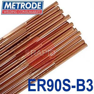 TER90SB3-24  Metrode ER90S-B3 2.4mm Diameter Low Alloy Tig Wire, 5kg Pack
