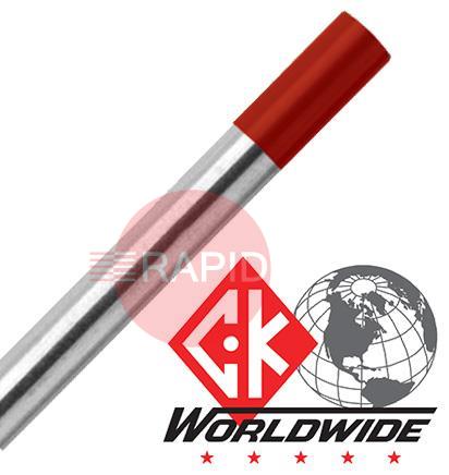 ThoriatedTungsten  CK 2% Thoriated (Red) Tungsten Electrode, 175mm (7) Long