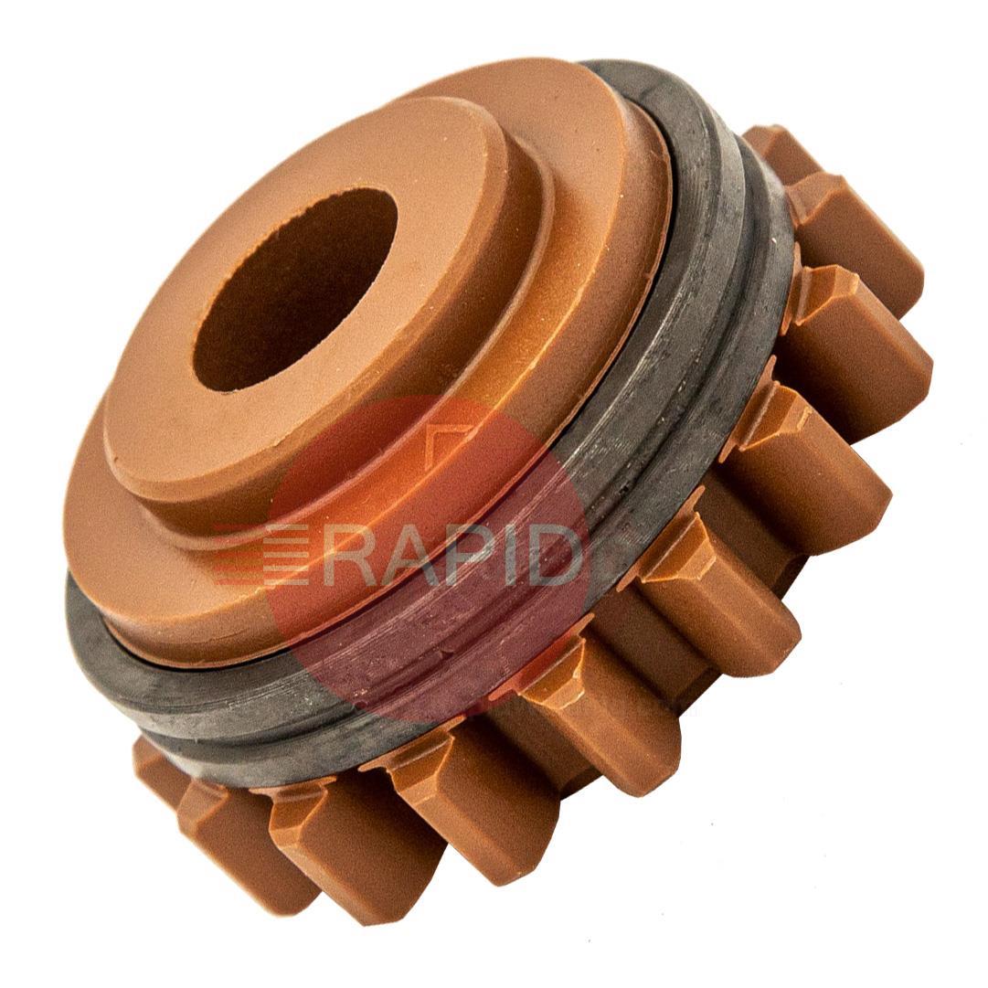 W001049  Kemppi Drive Roll . 1.4mm V Groove. Brown