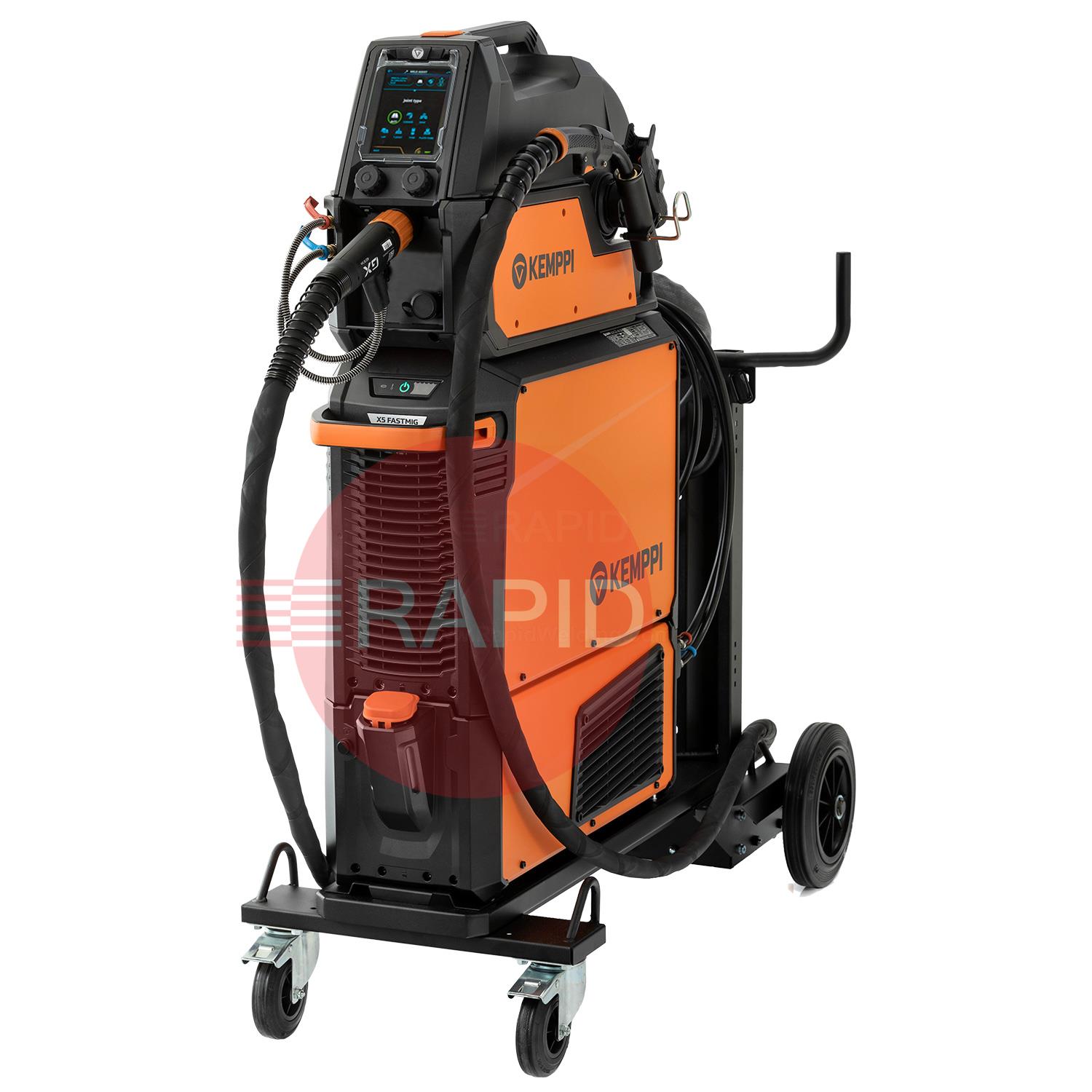 X5130500010PPKWC  Kemppi X5 FastMig 500 Pulse Water Cooled MIG Package, with GXe 505W 3.5m Torch - 400v, 3ph