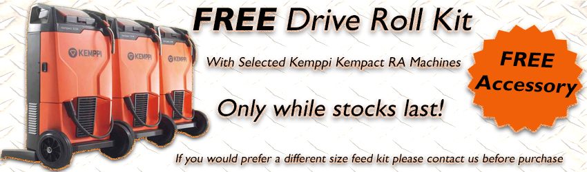 Free Drive Roll Kit with selected Kempact RA Machines